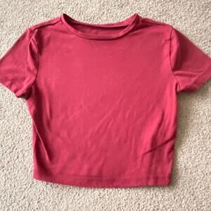 Red crop top wildfable